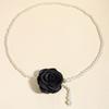 Women's High-End Dress Belt with White Pearl Flower Decoration for Summer