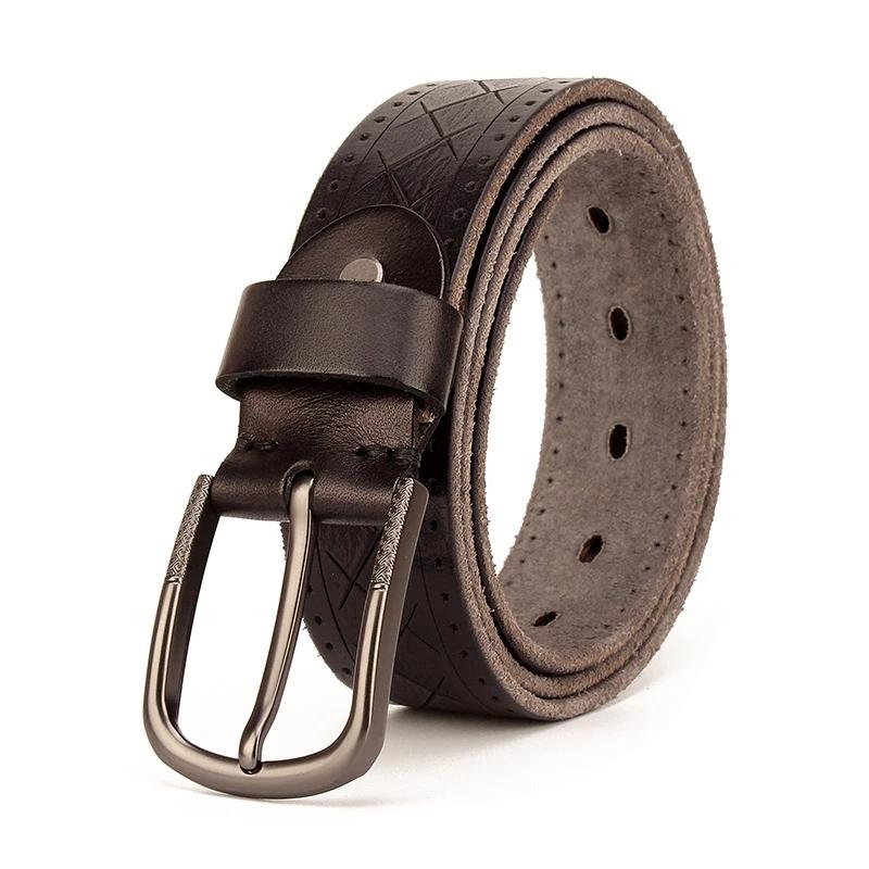 3.8CM Real Genuine Leather Cowhide Belt Fashion Cowskin Men Belt Alloy Pin Buckle Strap Wide Cinto Masculino Luxury Cummerbund