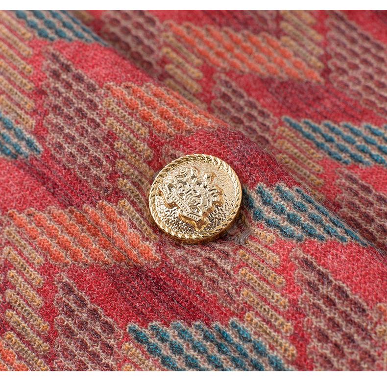 Women's Winter Wool Cardigan: Fleece-Lined Sweater for Middle-Aged & Elderly, Thickened for Autumn/Winter, Ideal for 60+.