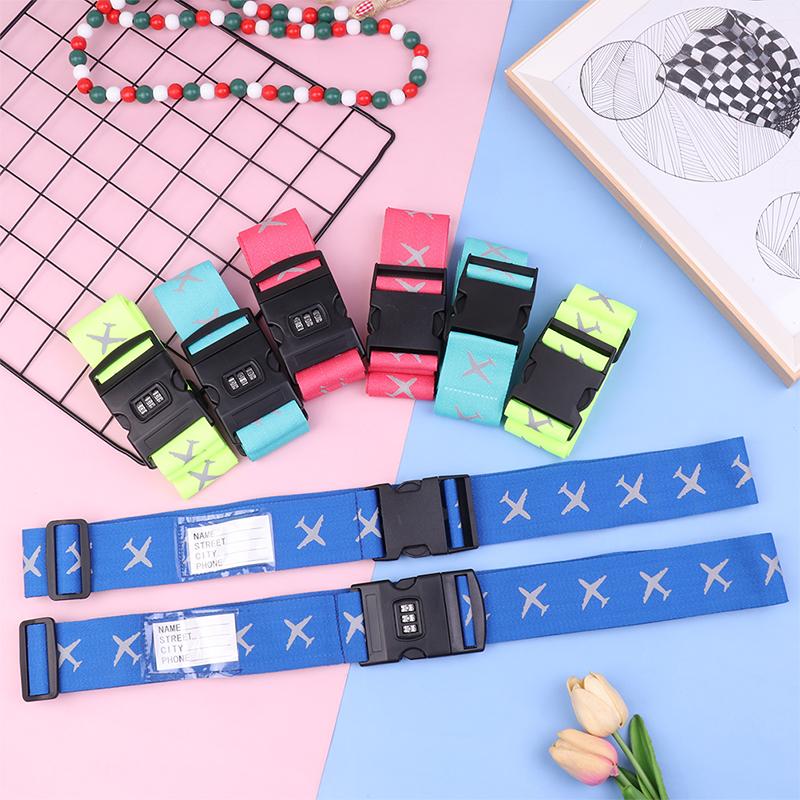 Cinghia per bagaglio da viaggio con lucchetto regolabile con password, cinghia per imballaggio, lucchetto di sicurezza, cinghia antifurto per bagaglio