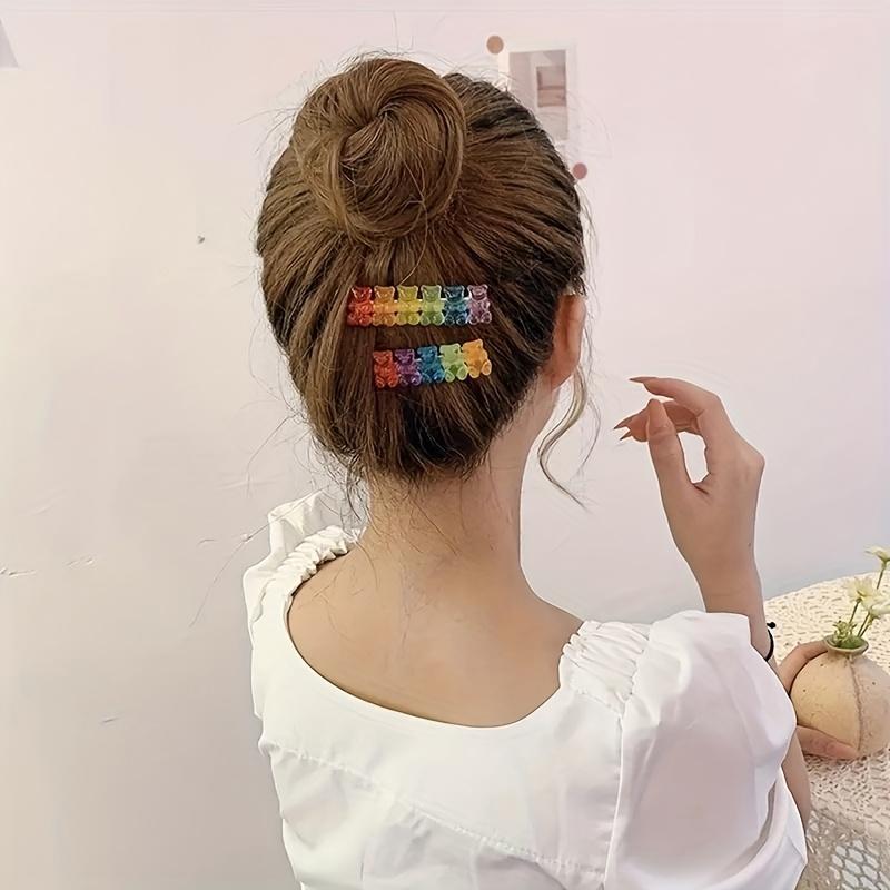 Jelly Bear Hair Clip | Multi-Color Plastic Duckbill Clips for Women Cute & Durable Hair Accessories Hair Styling Accessories