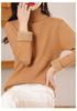 Ladies' 2023 Winter Velvet High-Neck Thick Sweater - Solid Color Long Sleeve Pullover Base Layer.