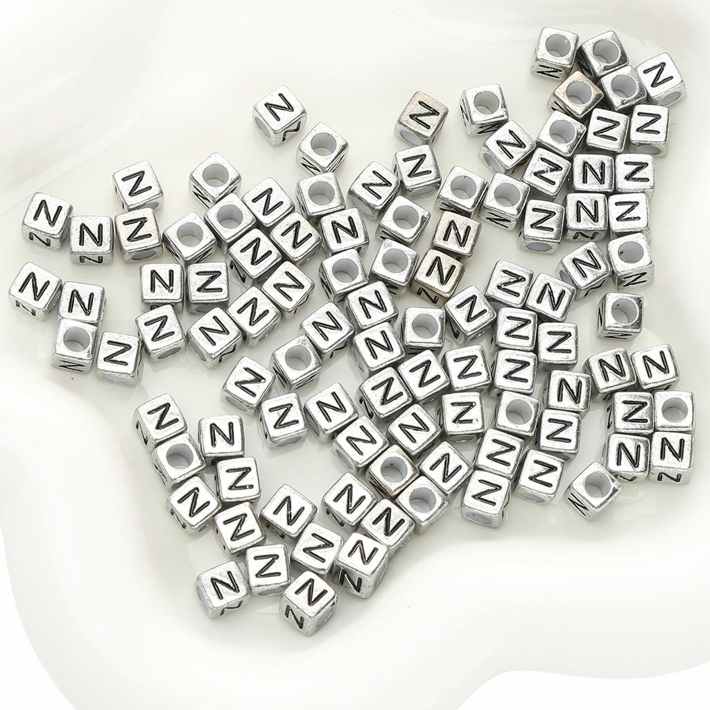 Mărgele Handmade Mărgele Acrilice Alfabet Mărgele Pătrate Mărgele Plate Mărgele Rotunde Handmade DIY Accesorii Bijuterii Mărgele Distanțiere Brățară Mărgele Înșirate Manual