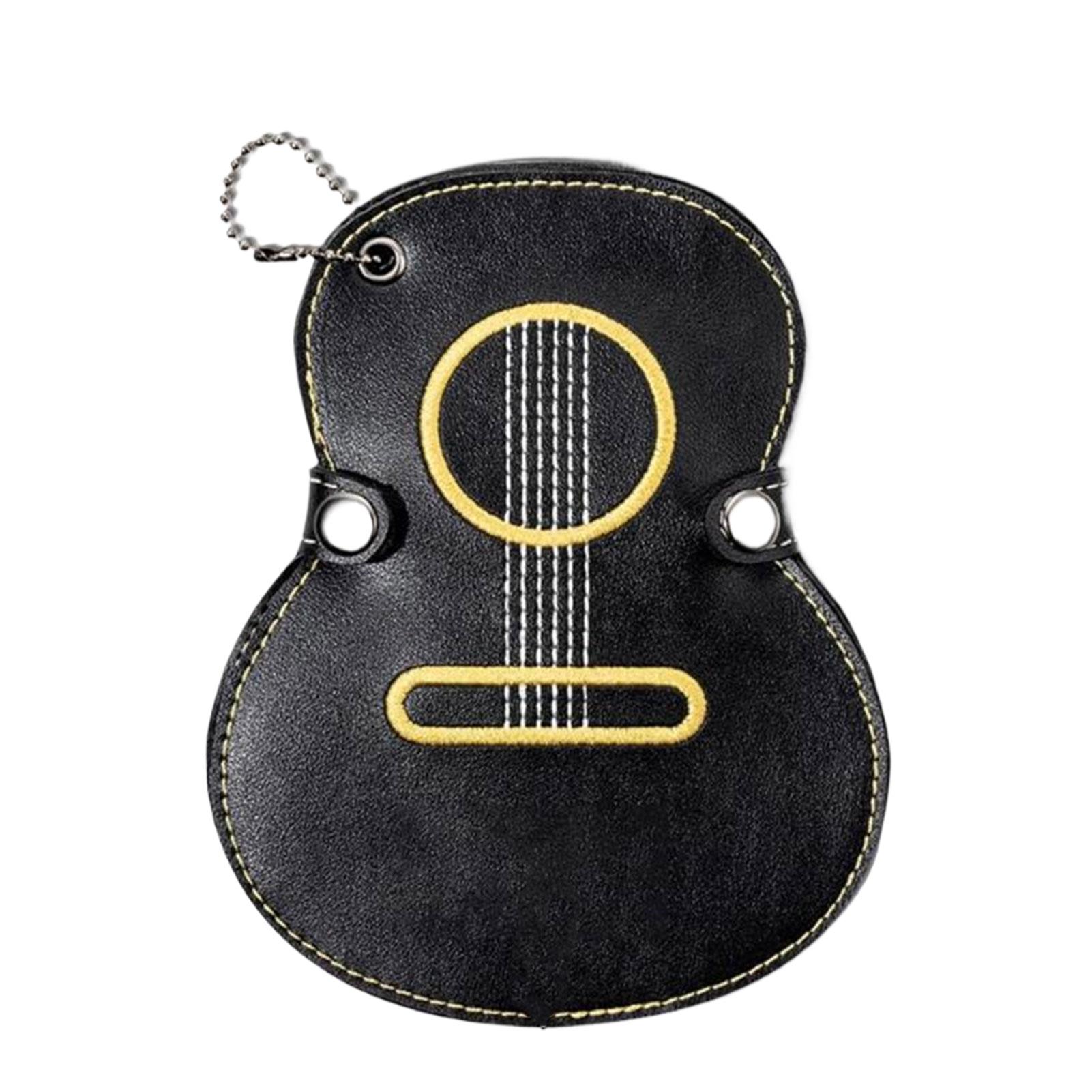 

Чехол для медиатора с брелком на сумке или гитаре для легкого доступа к чехлу для хранения медиатора чёрный