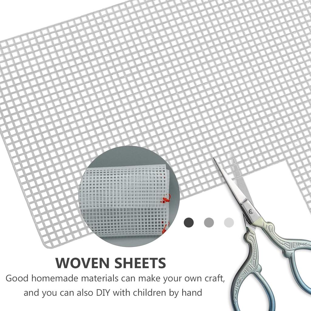 EXCEART 12 Pieces Mesh Clear Plastic Canvas Sheets Crossbody DIY Sewing Kit Form Cross Stitch Kits for Making Handmade Purse Bag Crafting, Yarn, Knit