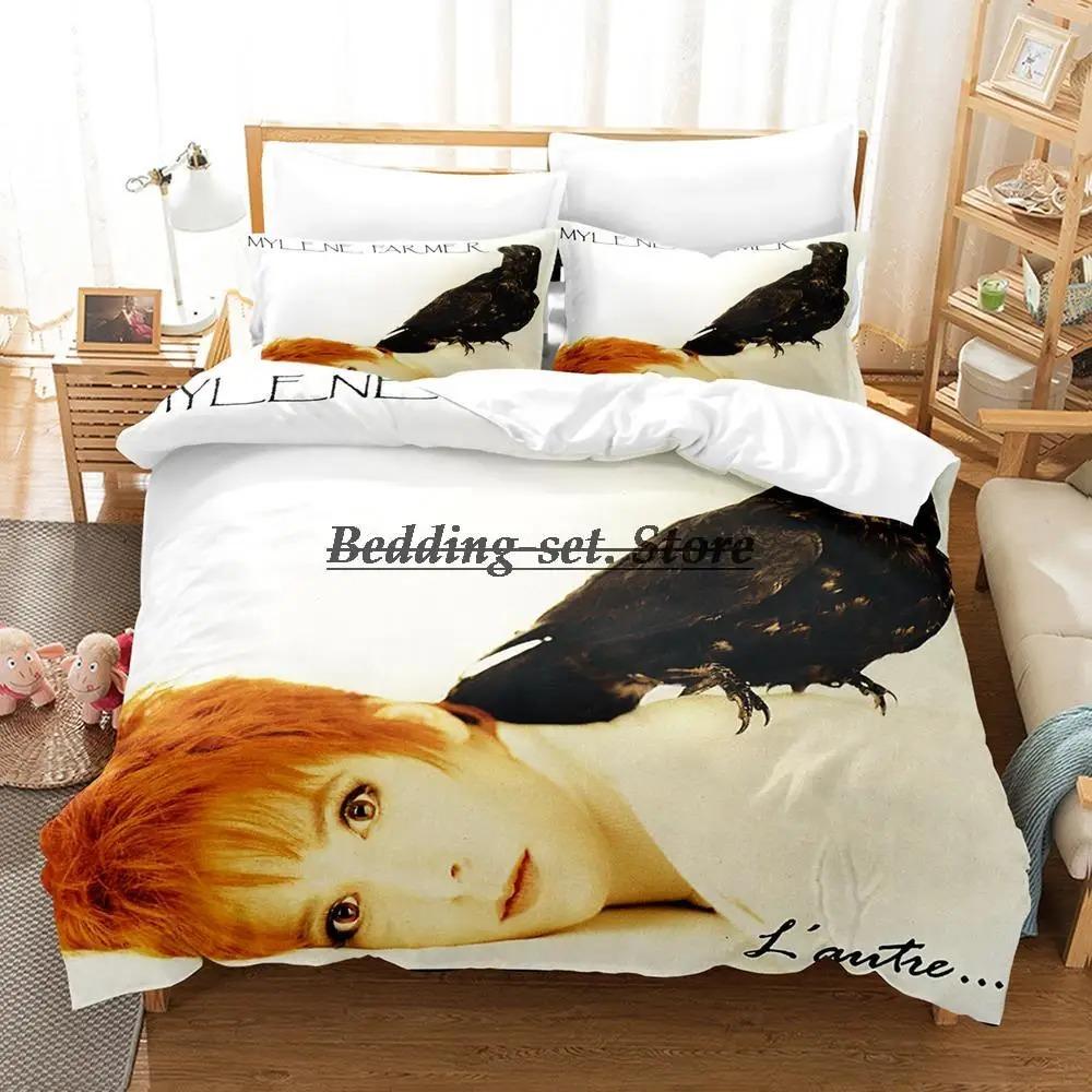 Mylene Farmer Bedding Set Single Twin Full Queen King Size Duvet Cover Sheet Set for Adult Kid Bedroom