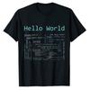 Hello World - Computer Programming Languages T-Shirt Gaming Lover Gamer Boys Men Clothing Computer Programmer Graphic Tee Tops