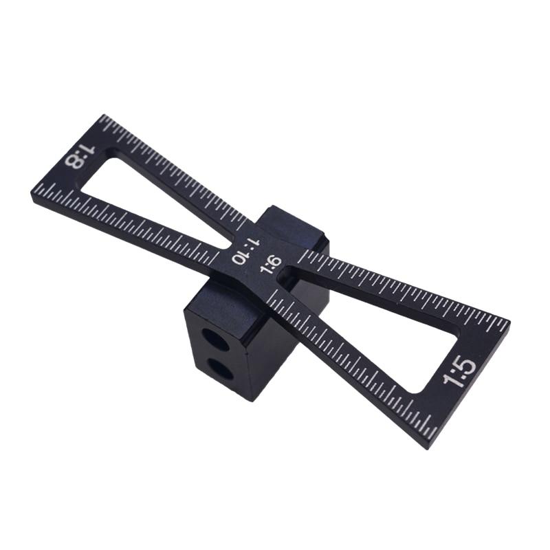 Woodworking Dovetail Marker Aluminum Alloy Dovetail Marking Template 1:5 & 1:8 Wood Joint Gauge With Scale Dovetail Guide Tools
