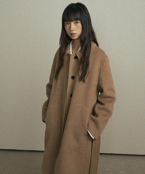 Lingseoul Fox Single Handmade Coat-Camel