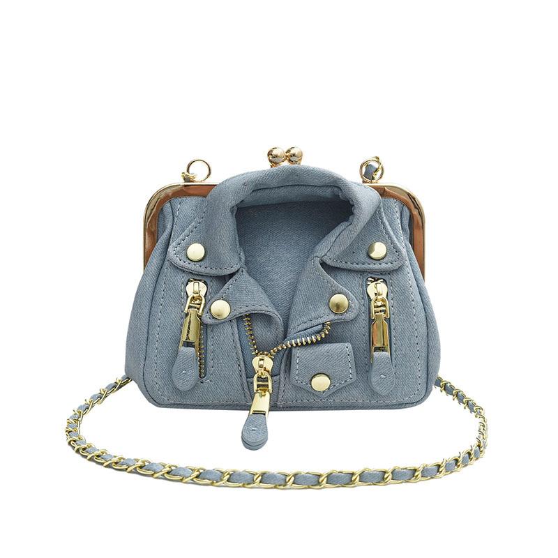 

Personalized small clothes bag 2025 new Korean version fashion rivet trend single shoulder women s clip buckle crossbody small square bag pu светло-синий