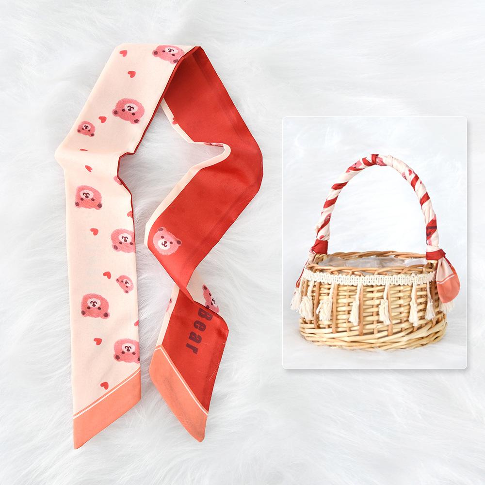 

Новая универсальная маленькая свежая длинная полосатая разноцветная сумка-ремешок с плавающим ремнем шелковый шарф женская повязка для волос украшение буква цветочная повязка для волос пояс 88*3CM