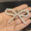 1PCS Crystal Flower Black White Color Fairy Bow Shoe Laces Buckle  Ballet Lace Pearl Shoes Charm Buckle Shoelaces Decoration