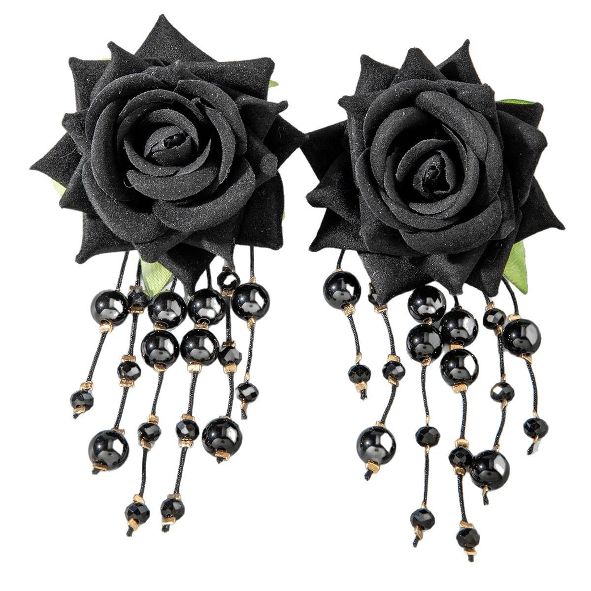 Bohemian Beautiful Flowers Earrings Seaside Beach Style Tassel Earrings Flower Earrings