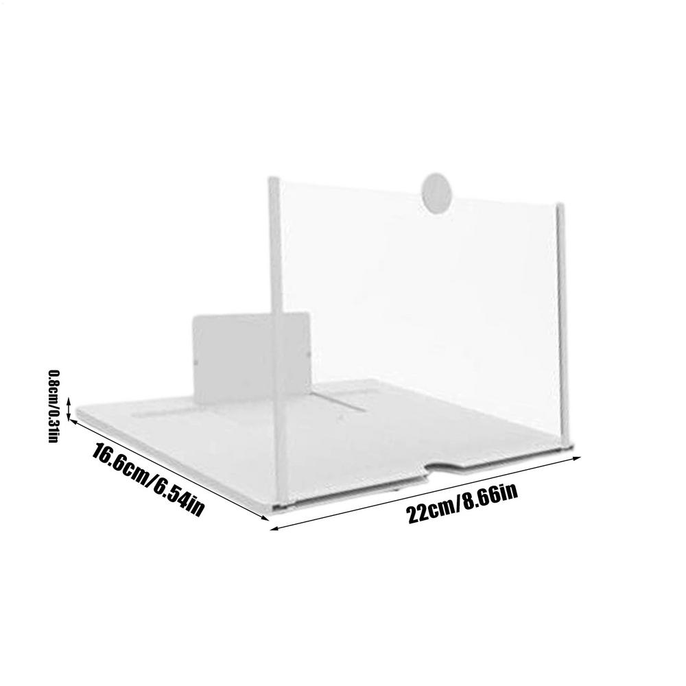 

HD Mobile Phone Screen Amplifier With Foldable Stand Magnifier 10inch - Screen Desktop білий