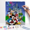 Disney Oil Painting Mickey Friends Handmade Diy Art Painting Home Decoration
