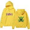 Anime One Piece Zoro Hoodie, Front Back Double Sided Print Pullover Sweatshirt Long Sleeve Streetwear for Men Women