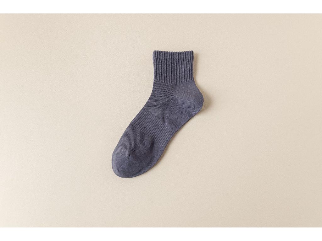 Men's Cotton Waist-Shaping Mesh Socks - Breathable, Sweat-Absorbent, Odor-Resistant, Short Tube, Boneless, for Spring & Autumn Sports