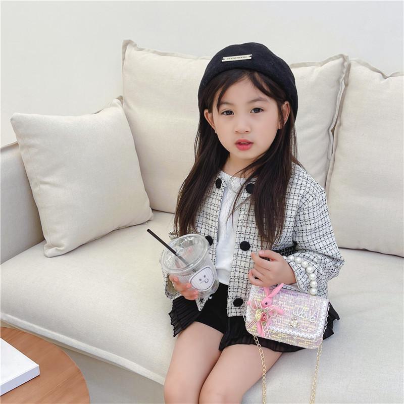 Cute Kids Mini Handbag With Rabbit Design Versatile Canvas Tote For Everyday Use For Girls