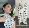 Silk Print Scarf Bandeau Strapless Top - Women's Versatile Shawl for Spring and Autumn