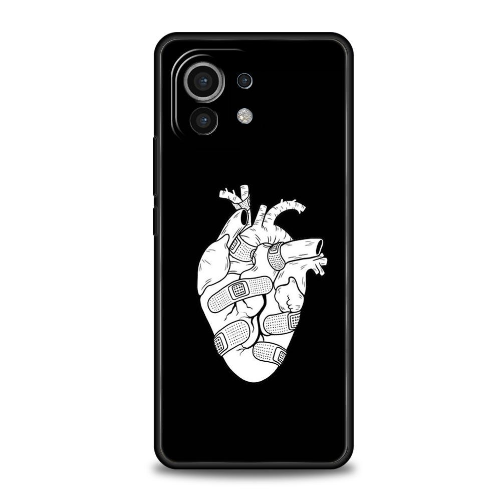 Phone Case For Xiaomi Mi 15 14 14T 13T 12T Pro 12 13 11 Lite 5G 11T X6 X5 Pro Soft TPU Cover Cardiovascular model Heart Medical