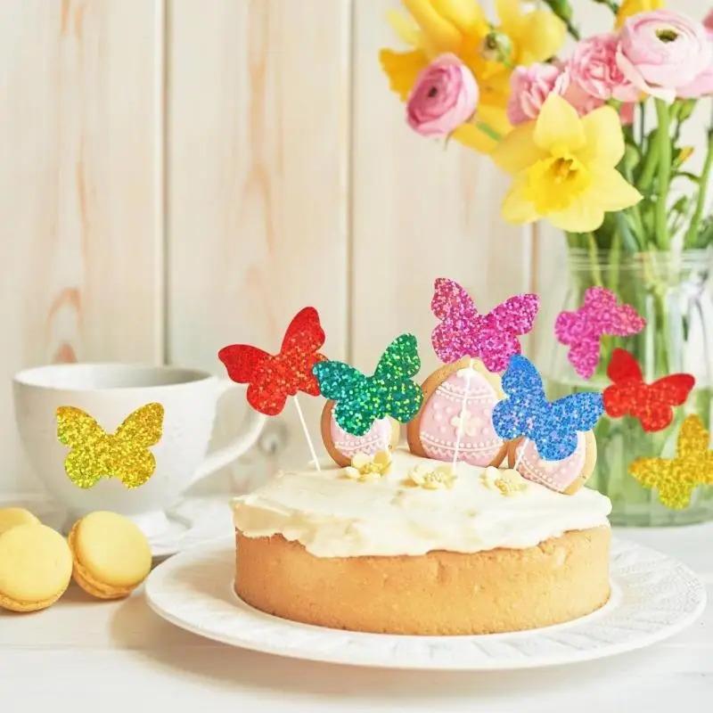 500 Sheets/Roll Colorful Small Tulip Flower Laser Stickers, Holiday Decoration Material, Self-Adhesive Sealing Labels