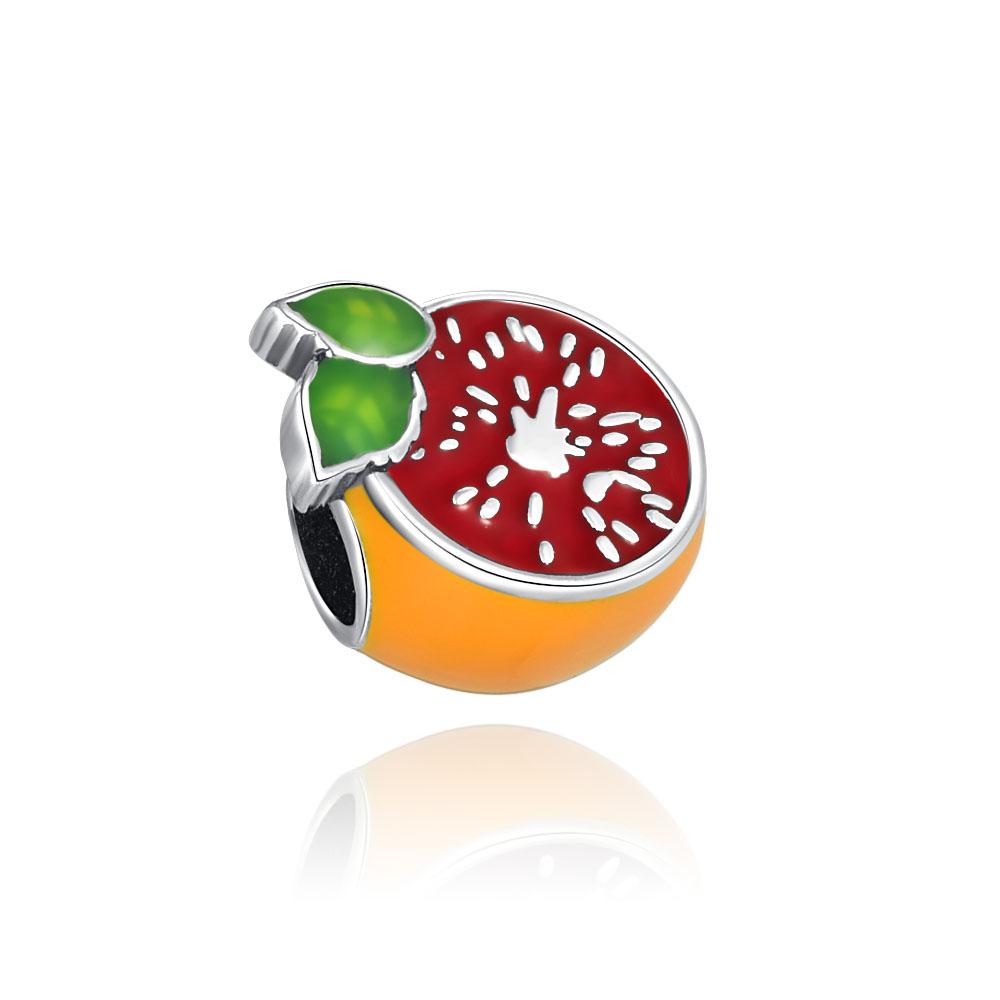 Silver Color Apple Cherry Pineapple Milk Tea Dangle Charm Bead Fit Original  Charm Silver S925 Bracelet DIY Women Jewelry