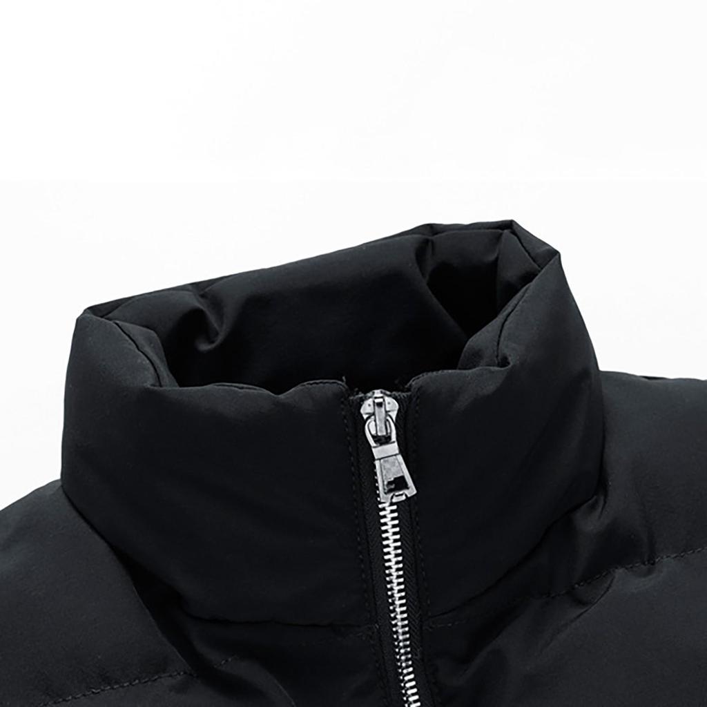 Herrenmode Herbst und Winter lässig Stehkragen einfarbig Reißverschluss Weste Jacke Top