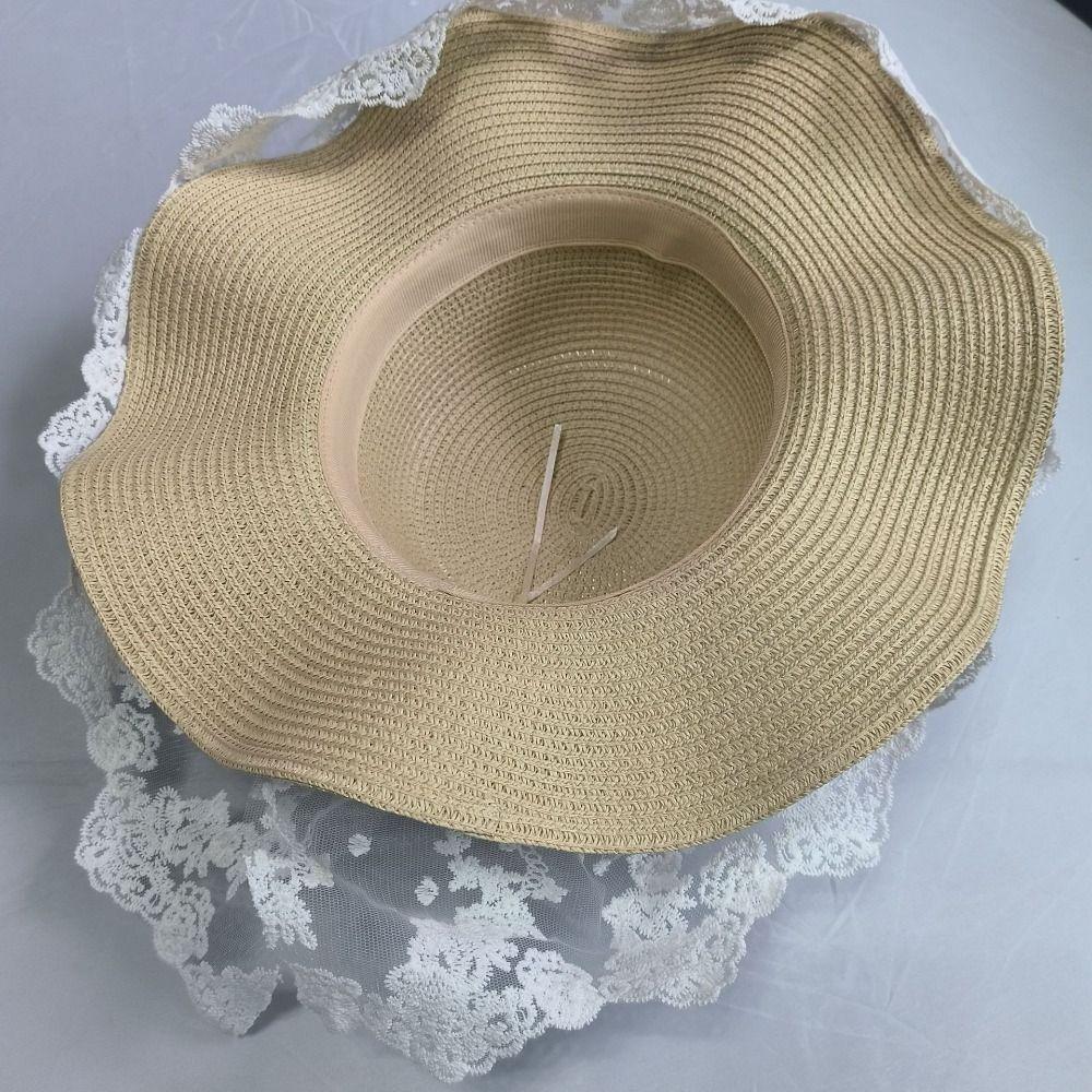 UV Protection Butterfly Knot Straw Hat Straw Sun Protection Hat New Sunshade Hat  Outdoor