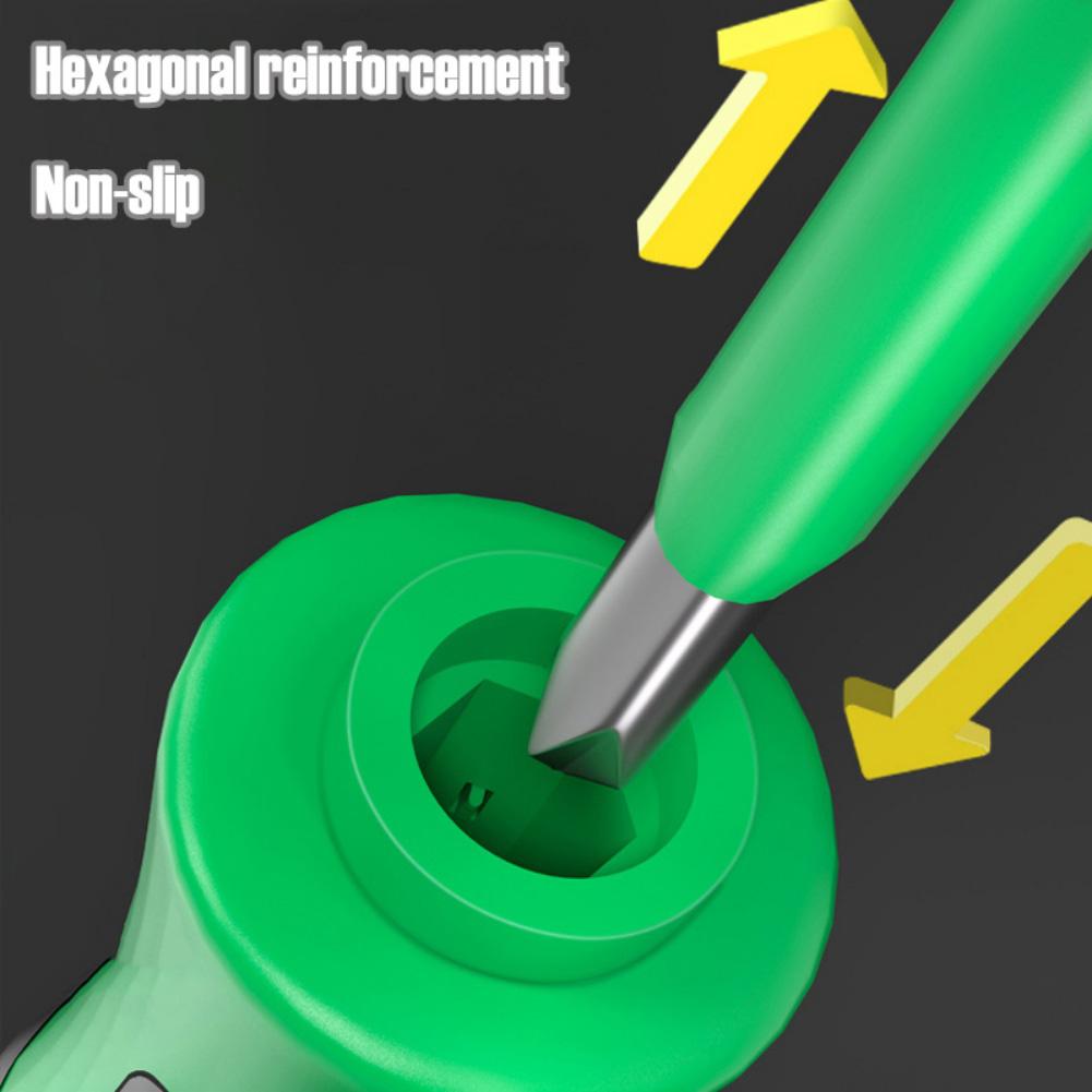 Insulated Magnetic Dual Head Electrician Screwdriver with Cross and Flat Tips for Electronics Automotive Repair