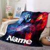 Custom Name Horror Movie Night Party Blanket For Couch Bed Plush Cozy Fuzzy Blanket Super Soft Warm Blankets For Fall And Winter 0916171