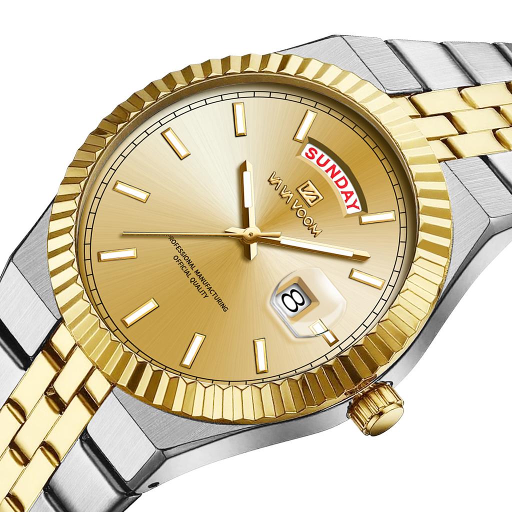 Men's Business Watch Luminous Waterproof Men's Watch Hot-selling Dual Calendar Quartz Watch