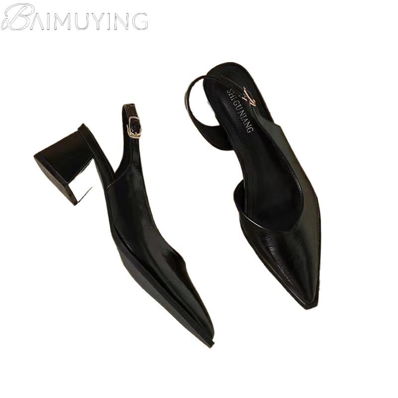 Fashion High Heels Sandals Women Sexy Pointd Toe Heeled Shoes Elegant Chunky Shoes 2025 New Designer Summer Slippers Party Pumps Mujer