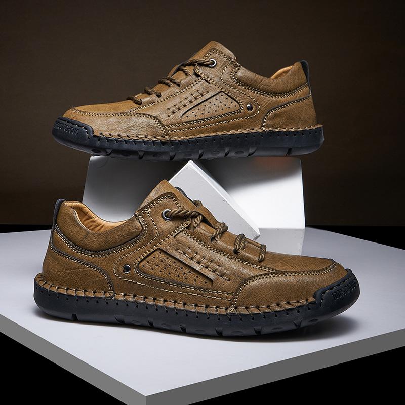 Official Website Hot Selling Men's Leather Casual Shoes Wear-resistant Soles Oxford Shoes Fashionable Men's Workwear Shoes