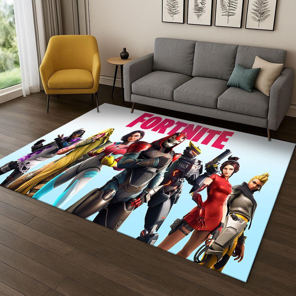 3D Kobercová rohožka s motivem hry F-Fortnite pro ložnici, obývací pokoj, pohovku, předsíň, dekorace do domácnosti, rohožka pro dětský herní prostor, protiskluzová, vánoční dárek