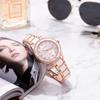 Fashion Simple Ladies Quartz Watch Round Case Rhinestone Scale, Suitable for Daily Wear, Anniversary, Christmas Gift