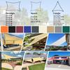 Waterproof Sun Shade Sails 10 Sizes Sand/Grey/Beige UV Block Canopy Sunshade Cloth for Outdoor Garden Patio Beach Awning Shelter