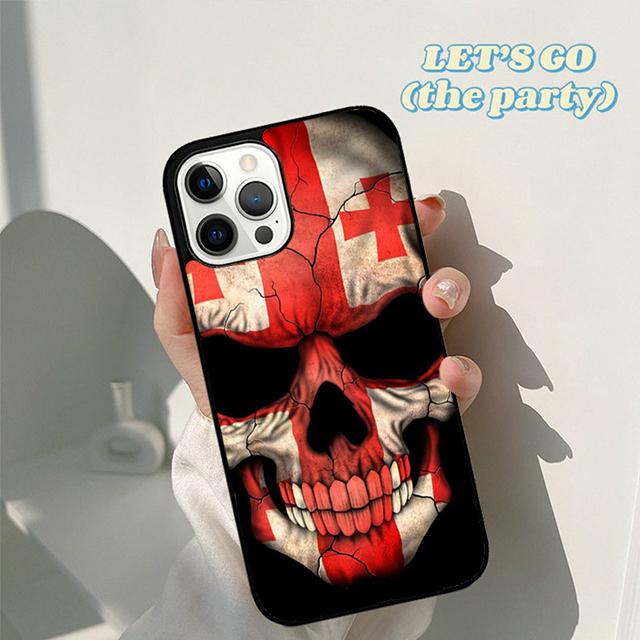 Autumu Georgia Grunge Flag Phone Case Cover for iPhone 17 Air 16 16e 15 12 11 13 14 Pro Max Apple Plus Coque