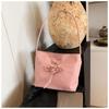 Ballet style women's bag 2026 new trend fashionable sweet handbag niche pearlescent texture shoulder bucket bag