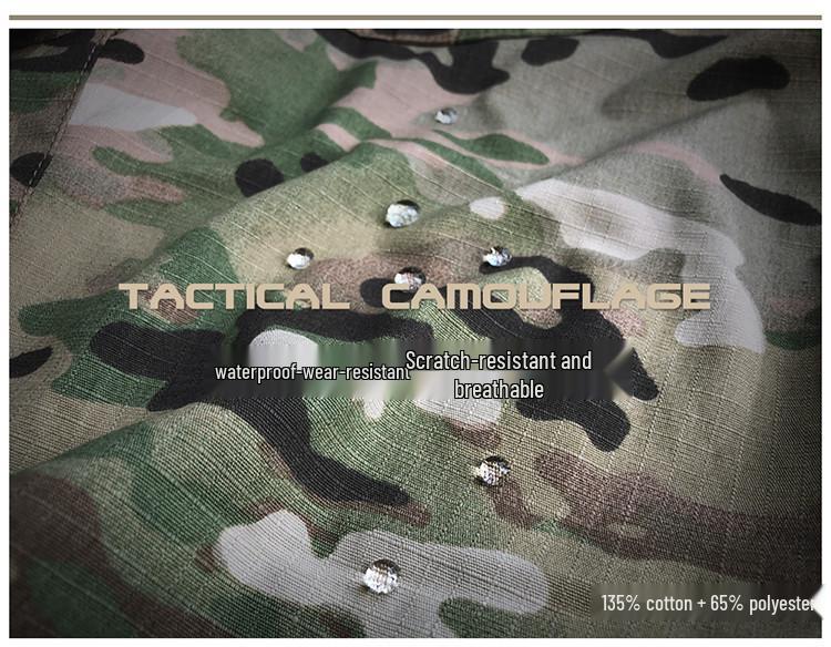 Men's Slim Fit Military Camouflage Tactical Joggers - Multi-Pocket Outdoor Training and Workwear Pants for Spring and Autumn