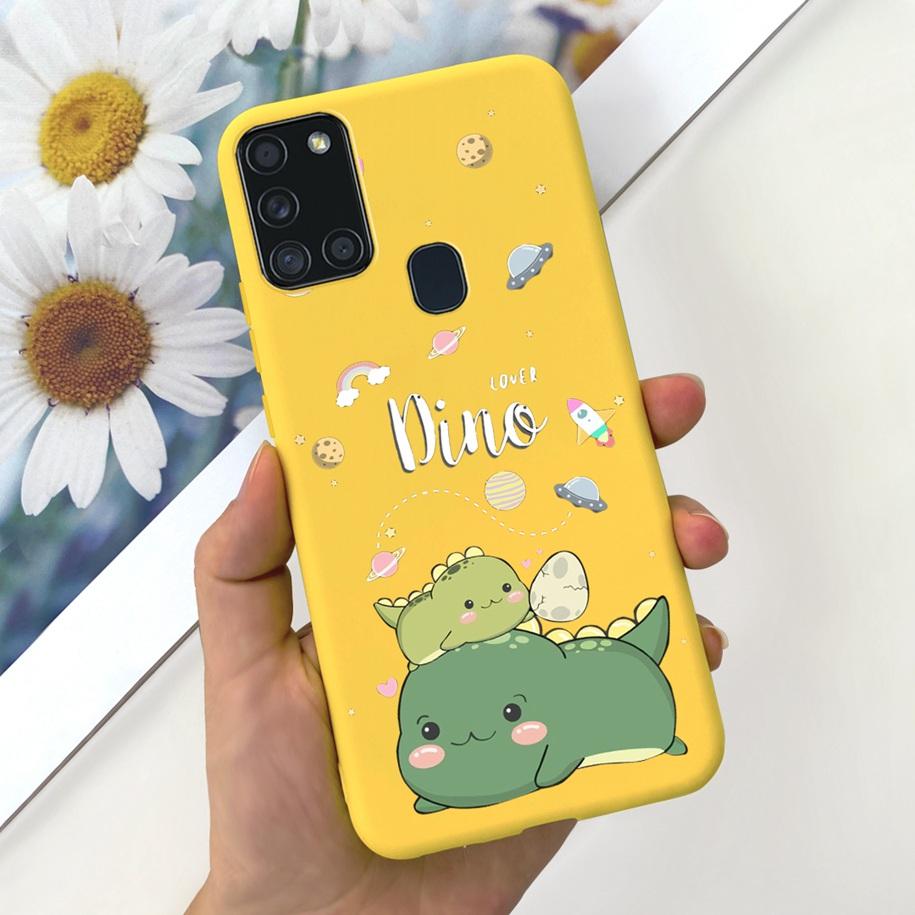 For Samsung A21S Case SM-A217F A 21S Back Cover Fashion Flower Cartoon TPU Soft Silicone Phone Case For Samsung Galaxy A21s Capa
