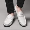 Men's Large Size Leather Slip-On Driving Shoes, Soft Sole, Sizes 45-46.