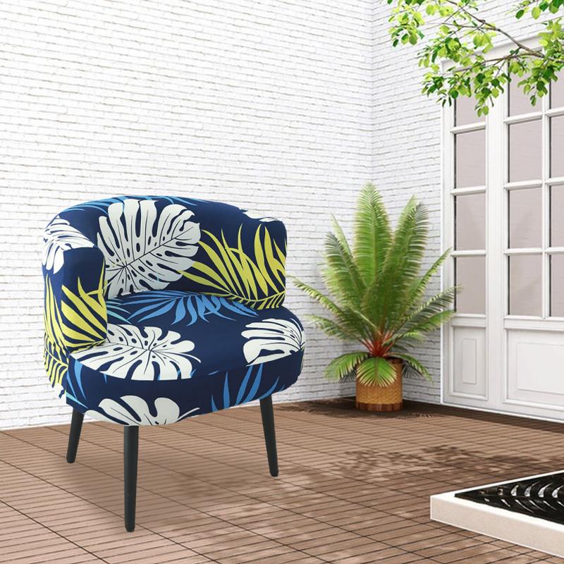 Large Curved Chair Seat Cover Elastic Low Backrest Chair Cover Universal Makeup Stool Cover Living Room Bedroom Lazy Sofa Covers