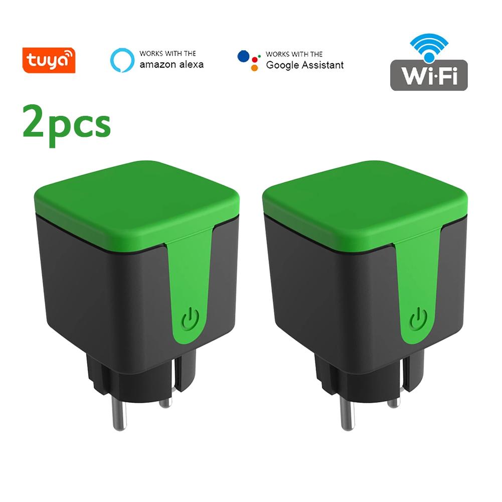 Tuya Smart WiFi Plug 16A Outdoor Waterproof Plug Adaptor Power Energy Monitor Socket Compatible With Alexa Google Home