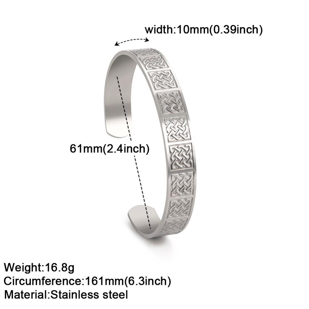 My Shape Vintage Viking Celtics Knot Bangles for Men Couple Stainless Steel Adjustable Open Cuff Bangle Bracelets Jewelry Male