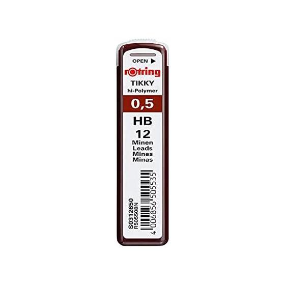 Rotring Mechanical Pencil Lead, 0.5mm, HB, S0312-650, High Polymer Lead