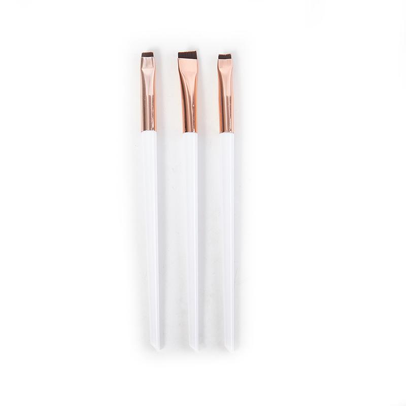 3 Pcs Blade Eyeliner Eyebrow Brushes Ultra Thin Fine Small Angle Flat Makeup Brushes High Quality Brow Contour Makeup Tools