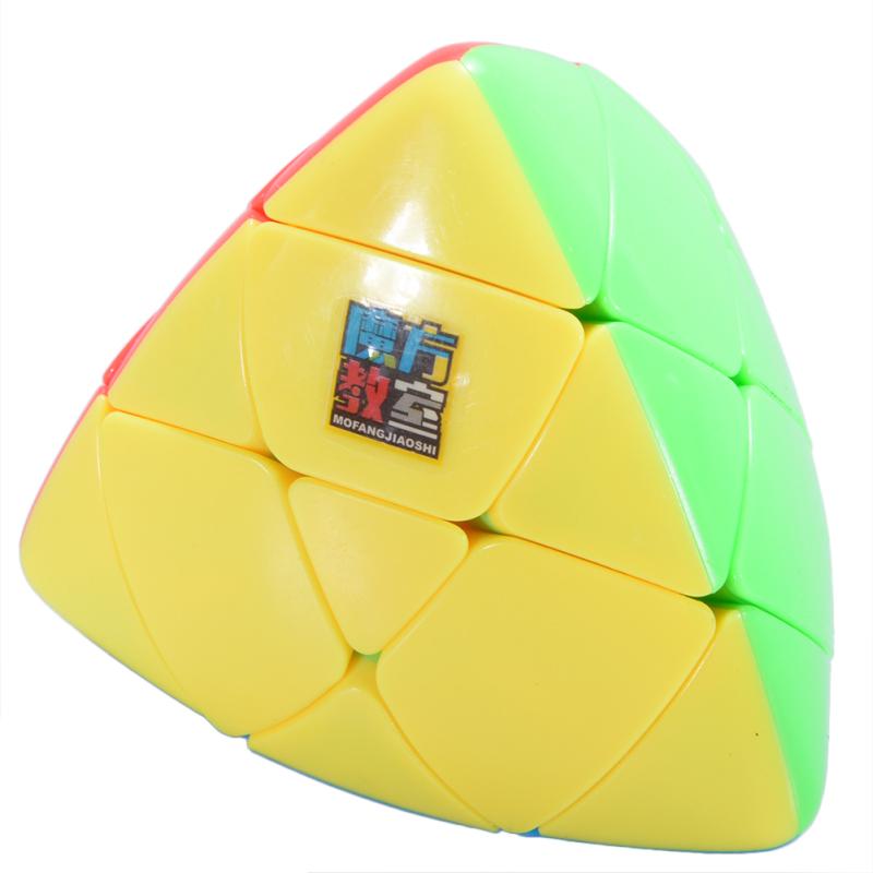 3x3 Pyramorphix Magic Cube Stickerless Brain Teaser Skewb Cube Puzzle Toy for Magic Cubes Beginners