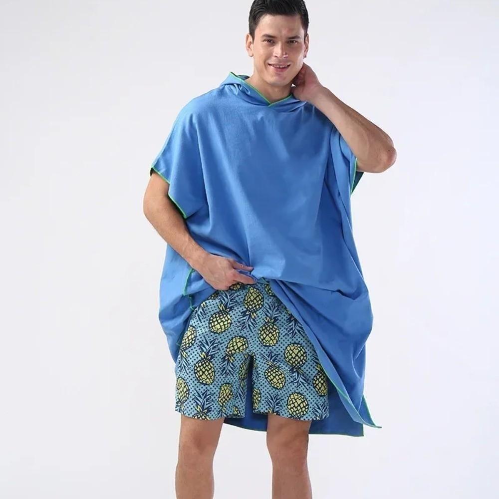 Hooded Swimming Dry Towels Microfiber Beach Poncho Towels Quick-drying Swimming Towels  Bath