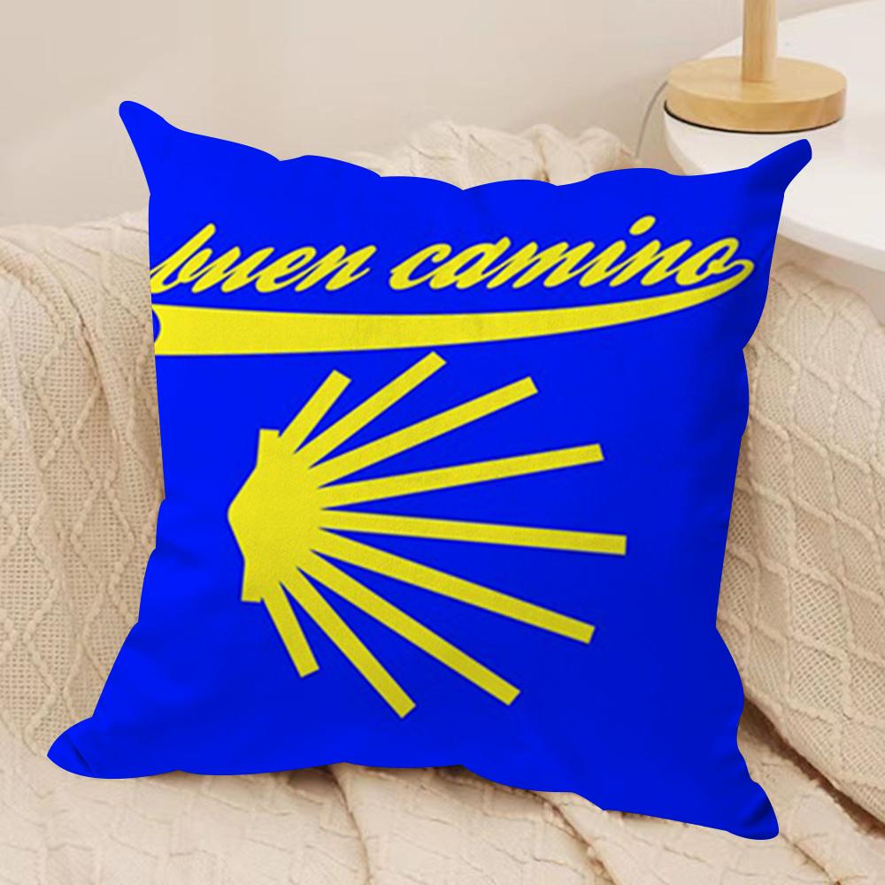 

Movie CCamino Santiago Cushion Cover Soft Plush Fabric DoubleSided Printed Sofa Cushion Cover for All Seasons Home Decor Gift 30x30cm