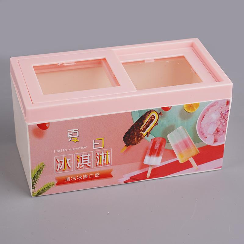Simulation Resin Accessories Ice Cream Cabinet Cartoon Animal Popsicle Diy Jewelry Accessories Materials Children'S Play House Toys